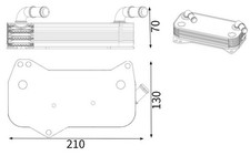 MAHLE Ölkühler Automatikgetriebe CLC 388 000S für VW TIGUAN VAN SHARAN 7N1 7N2