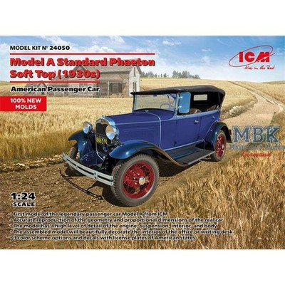 ICM ICM24050 Ford Model A Standard Phaeton Soft Top (1930s)
