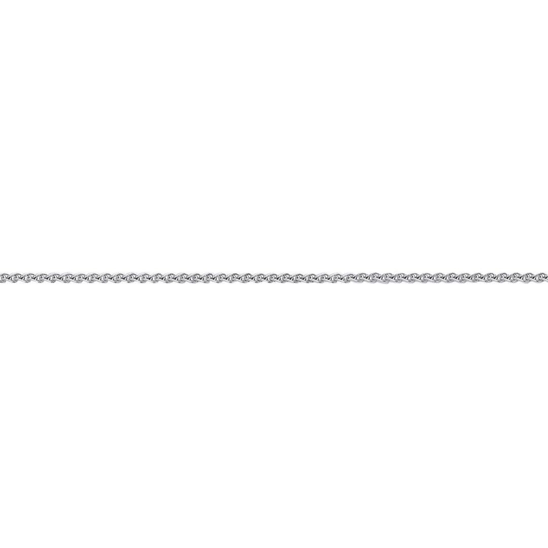 Silver Jewelco London Snake-like Spiga Link Pendant Chain Necklace 1mm 18 inch