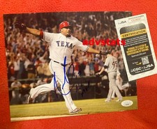 JSA authentic autograph NELSON CRUZ signed ALCS MVP inscrip Texas Ranger 8x10 ex