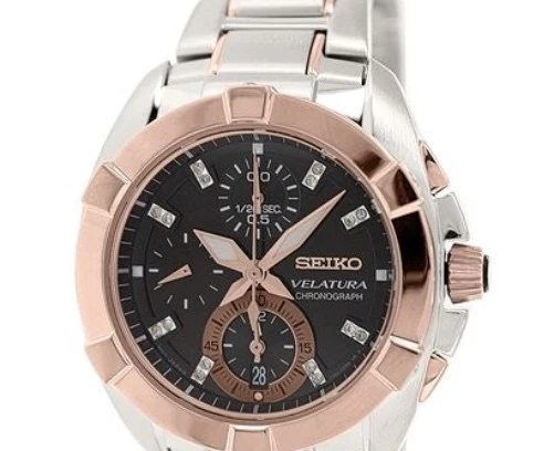 Reloj cronógrafo de cuarzo para mujer Seiko Velatura SNDZ20P2 Foto 3 de 4