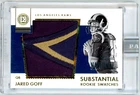 2016 Encased Jared Goff Substantial Rookie Swatches Logo National 1/1 Gold RC