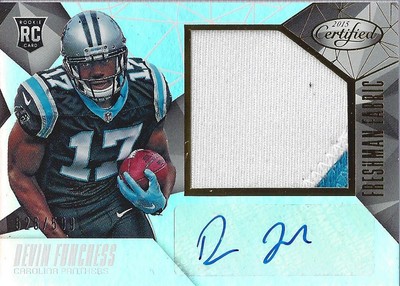 2015 Certified #218 Devin Funchess RC Auto Jersey /599 - FB