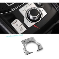For Mazda CX-5 17-2024 Silver Alloy Center Console Multimedia Cover Trim 5PCS