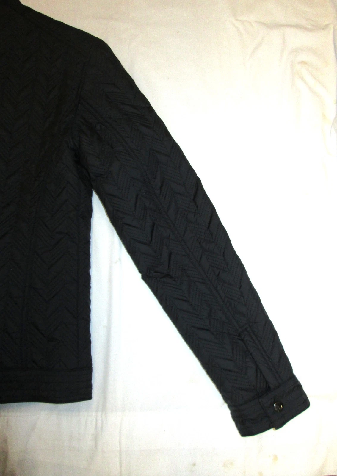 VERSACE COLLECTION MEN'S QUILTED BLACK MOTO JACKET image 20