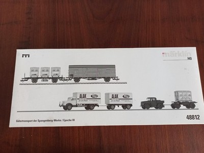 MÄRKLIN 48812 ''GÜTERTRANSPORT DER SPANGENBERG-WERKE ALAK'' EPOCHE III,WIE NEU+OVP