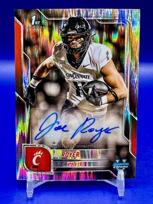 2025 Bowman University Chrome Joe Royer Bowman 1st Stealth Refractor AUTO