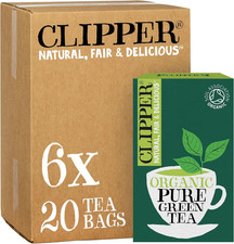 Organic Pure Green Tea Bags | 120 Teabags (6 X Boxes of 20) | Bulk Buy for Offic 0.08 per strip