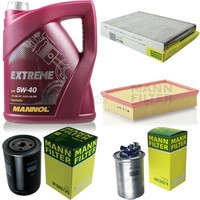 MANN-FILTER Inspektionspaket Mannol 5L Extreme 5W-40 FüR Seat Ibiza Ii 1.9 D