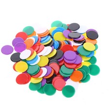 160 Pieces Colored Counting Bingo Chips Plastic Counters for Kids