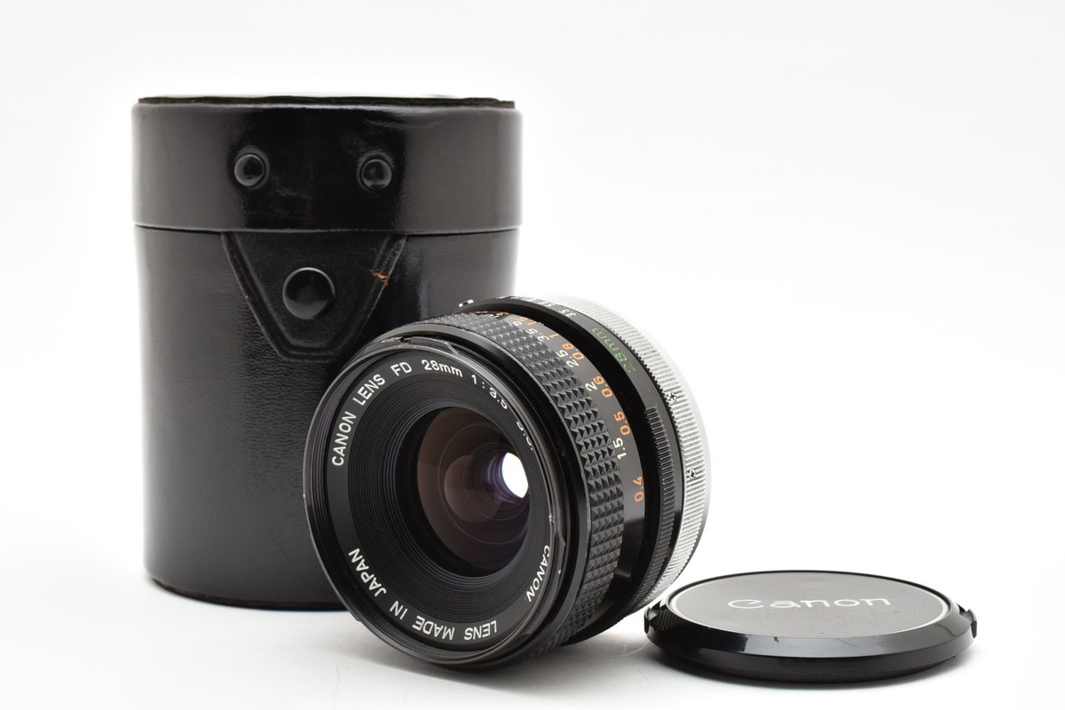 NEAR MINT++ w/Case] Canon FD 28mm F/3.5 S.C. SC MF Lens From Japan