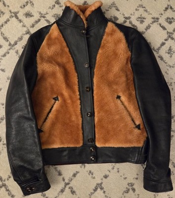 Two Tone Leather Grizzly Jacket Inspired by Mister Freedom Vintage Baloo Style