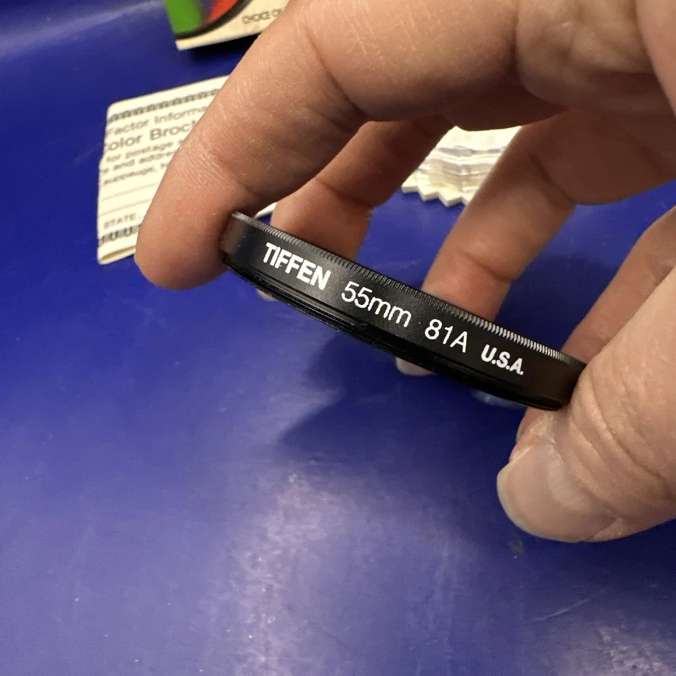 NOS TIFFEN 55mm Photography Sepia Lens Filter - 81A, USA Threaded W/ Case - Image 2 of 4