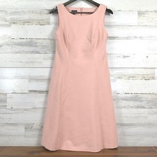 Talbots Womens Peach Pink Sleeveless Fit & Flare Dress Size 6 Knee Length Career