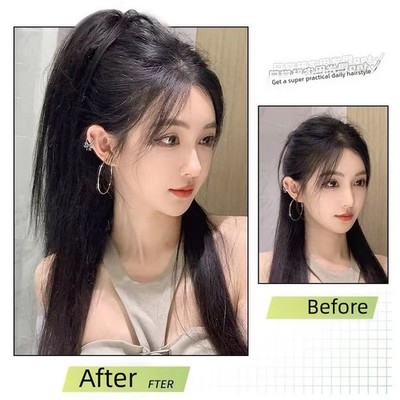 Half Up Wasserfall Pferdeschwanz Haarverl?ngerung Clip In f��r nat��rlich ausse