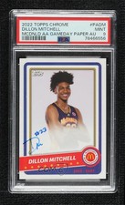 2022 Chrome McDonald's All American Paper Dillon Mitchell PSA 9 MINT Auto 7p8