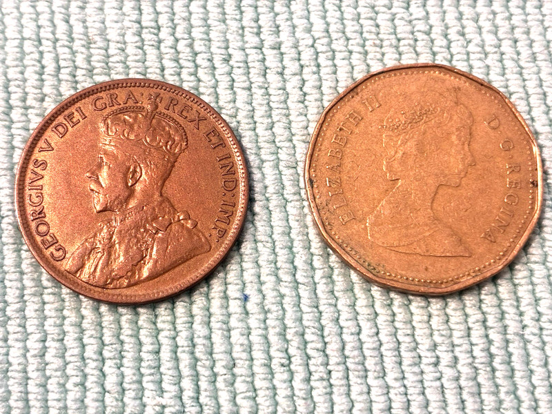 Canada 1916 Large Cent & 1989 Dollar