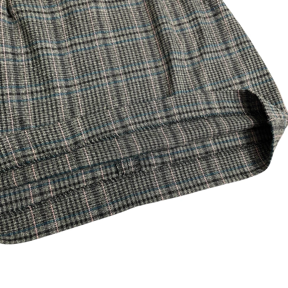 Y2K Derek Heart Mini Dress Womens M Black Plaid Empire Waist Academia Grunge - Image 3 of 4