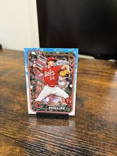 Connor Phillips Rookie Card Topps Holiday 2024 #H198 Cincinnati Reds . rookie card picture