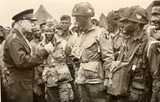 GENERAL DWIGHT D. EISENHOWER & 101ST AIRBORNE DIVISION PARATROOPERS BEFORE D-DAY