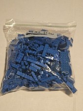 Blue Lego Bricks, Flats Misc Pieces 1lb 10oz