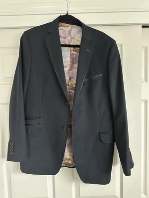 Ted Baker London Endurance Mens 42R Navy 100% Wool Sport Coat Blazer