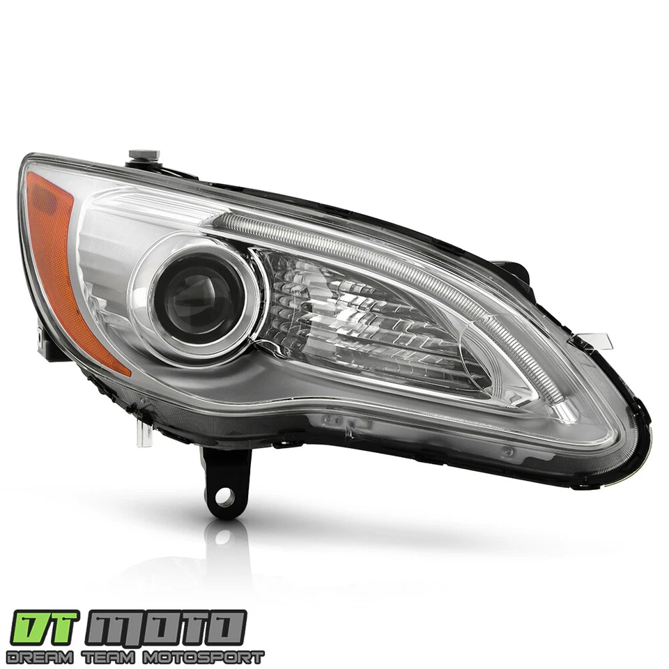 For 2011-2014 Chrysler 200 w/LED DRL Chrome Projector Headlight Passenger Right - Imagem 3 de 4