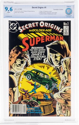  Secret Origins #1 Canadian Price Variant WP CBCS 9.6 SUPERMAN 50 Annv 1986 cgc