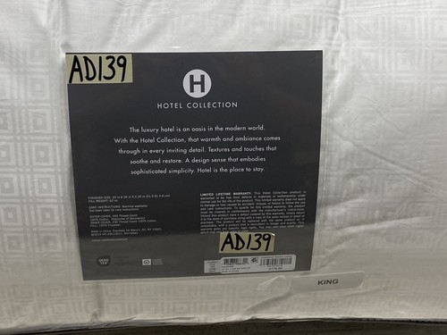 Hotel Collection Luxe Down-Alternative Medium Support King Pillow New - Picture 6 of 8