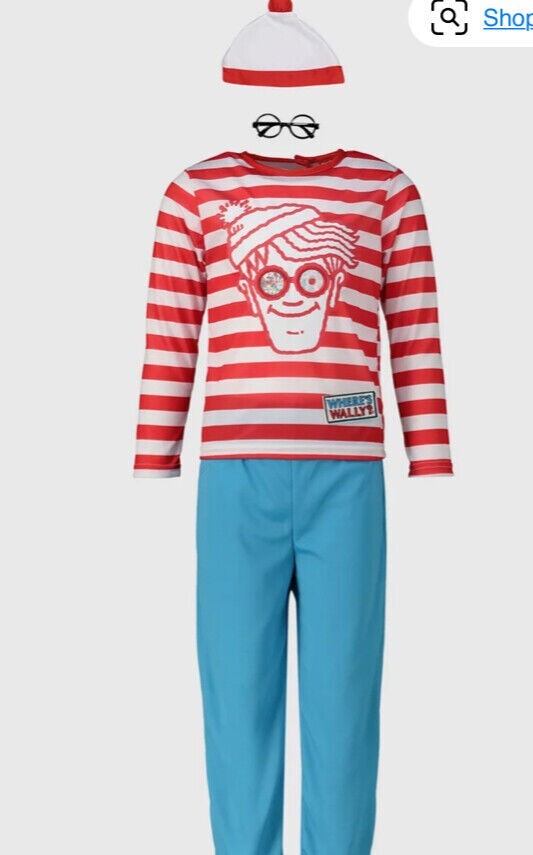 Smiffys Where’s Wally? Deluxe-Kostüm Für Jungen – Inkl. Oberteil, Hose, Hut & Brille, Größe 10–12 Jahre