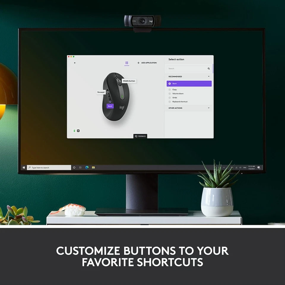 Logitech M650 Wireless Mouse - Silent Clicks, Bluetooth, Custom Buttons - Graphi - Image 3 of 4