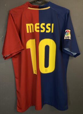 LEO MESSI MEN FC BARCELONA 2008/2009 SOCCER FOOTBALL SHIRT