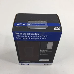Eaton WFSW15-C7 Wi-Fi Smart Switch Brown Noir Gris WFSW15-C7-SP-L Single/3 Voie
