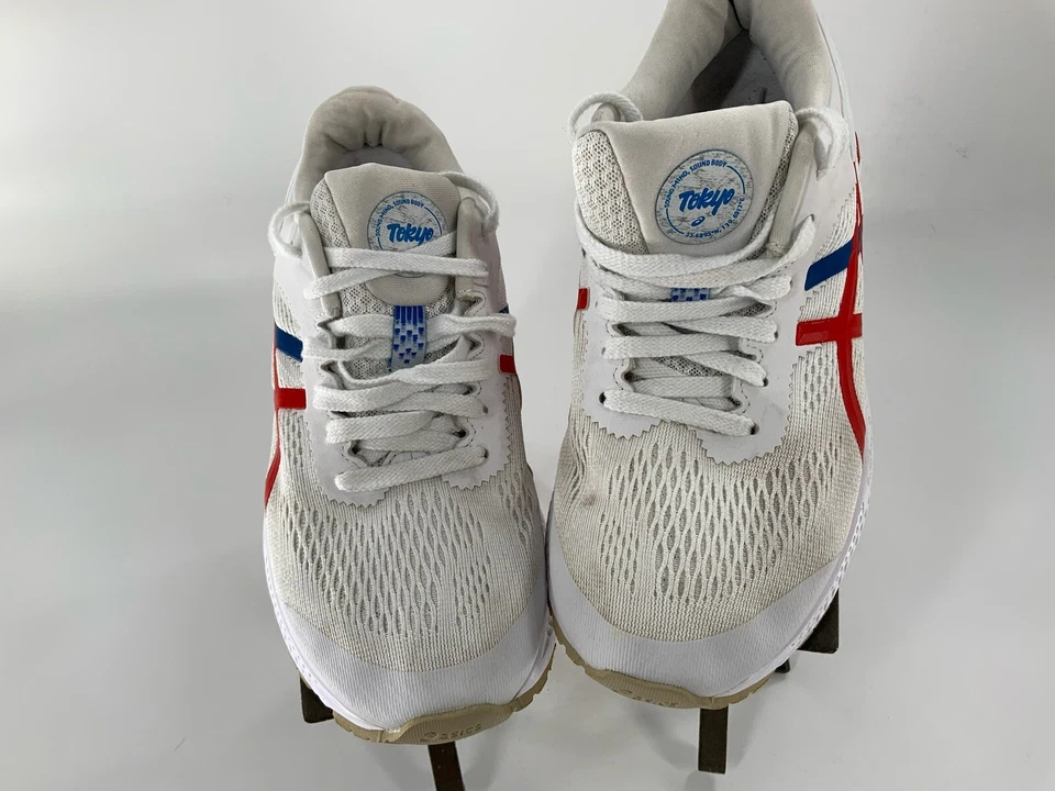 Zapatos para correr Asics Gel Kayano 26 talla 9,5 para mujer blancos rojos azules Tokio YGI A2S-49 Foto 4 de 4