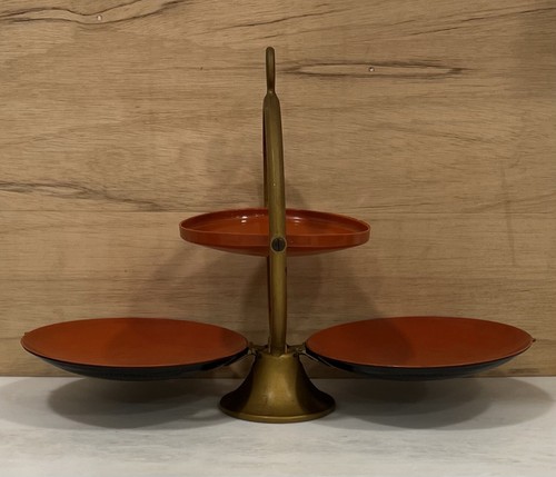 Jean Cocteau Signed Triple Level 3 Tier Server Folding Function Art Tray MCM 50s - Picture 7 of 20
