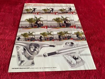 PSK3 SKATEBOARDING WERBUNG 11X16 TENSOR TRUCKS - NEU RZ TRUCK - JOEY BREZINSKI