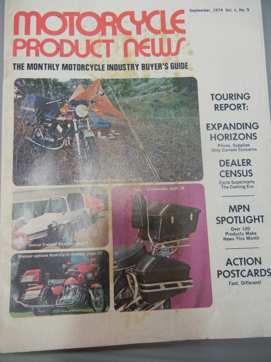 1974 Motorcycle Product News Buyers Guide Vol 1 #5 54 Pages | eBay
