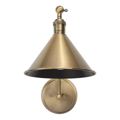Uttermost Exeter 1-light Farmhouse Steel Adjustable Wall Sconce in Brass - Picture 6 of 8