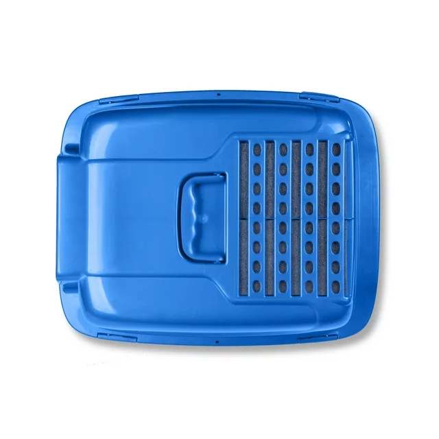 USA NEW Cat Litter Box Extra Large Enclosed Sifting Cat Pan Blue Pet