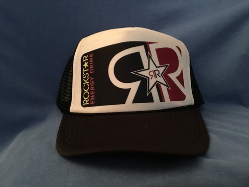 ROCKSTAR ENERGY DRINK Trucker Hat NOS Motorcycle Racing Rallycross Tanner Foust - Picture 2 of 8