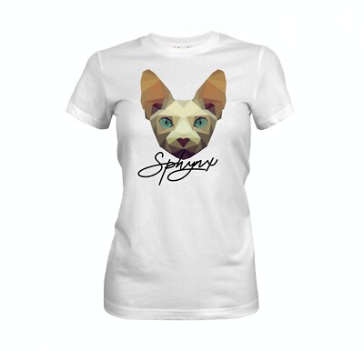 SPHYNX CREME DAMEN T-SHIRT POLYGON Katze by SIVIWONDER