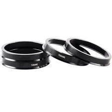 4PCS Black Hub Centric Rings 64.1mm to 72.6mm Aluminum Alloy Wheel Spacer