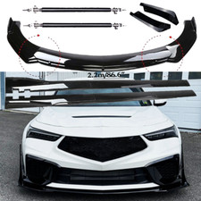For Acura Rsx Dc5 Front Bumper Lip Spoiler Kit 86.6 Car Side Skirt Glossy Bl