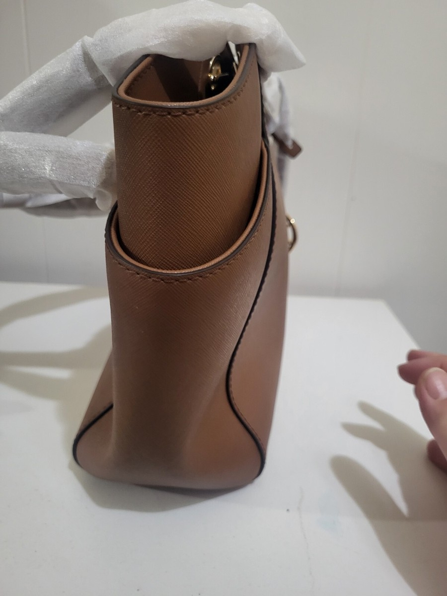 【国内即発】マイケルコース JET SET TRAVEL CHAIN TOTE BROWN Michael Kors Jet Set Travel Logo Brown Large Shoulder Tote