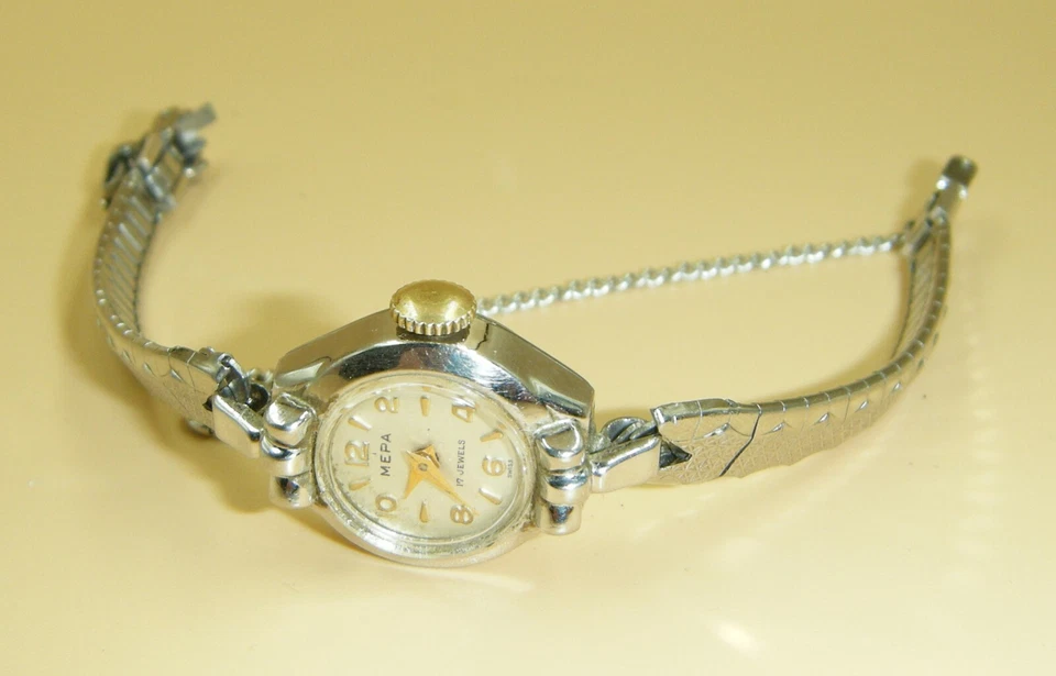 Reloj mecánico vintage MEPA 17J para damas ¡FUNCIONA muy bien! Foto 2 de 4
