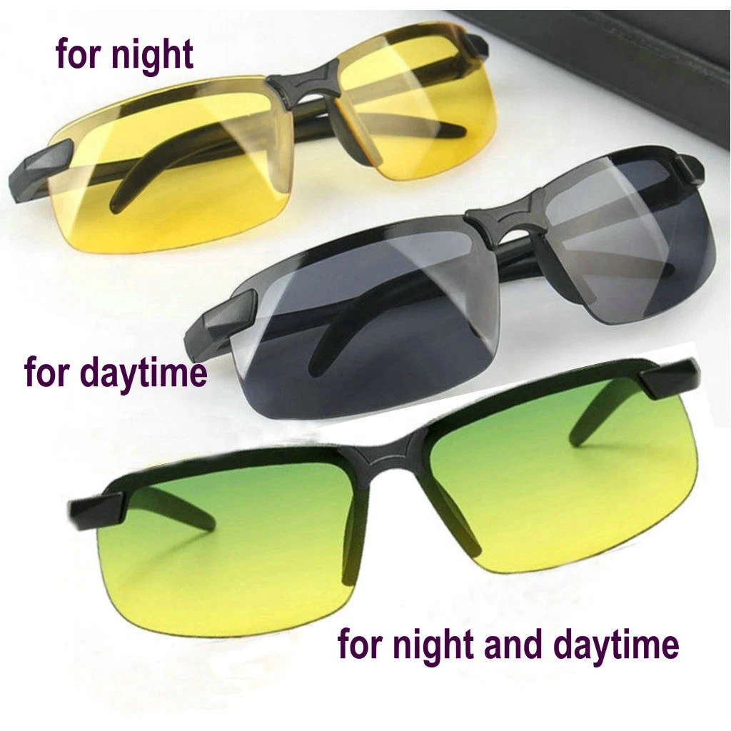 HD Night Driving Glasses Yellow Anti Glare Vision Tinted Unisex Sunglasses