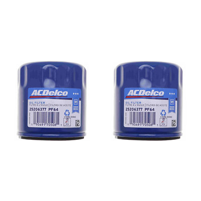 ACDelco Set of 2 Engine Oil Filters 12706595 For Buick Cadillac Chevy GMC