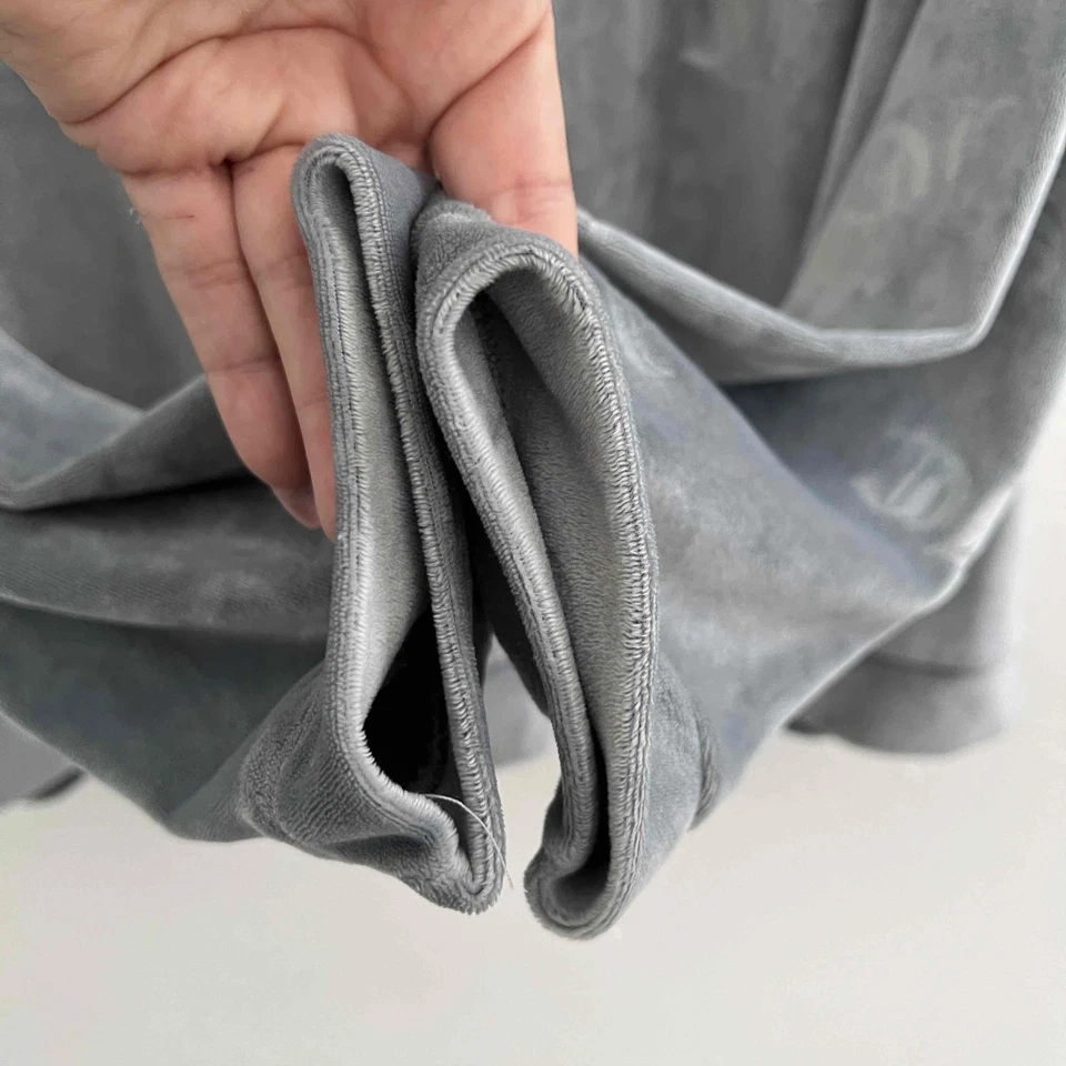 Juicy Couture Velour Sweatshirt XLarge Gray Crew Neck Pullover Womens - Image 4 of 4