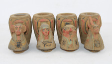 4 ANCIENT EGYPTIAN ANTIQUE Style Canopic Jars Mummification Horus Sons