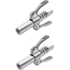 2x Grease Gun Coupler Double Handle High Pressure Quick Release Lock Oil Nozzles